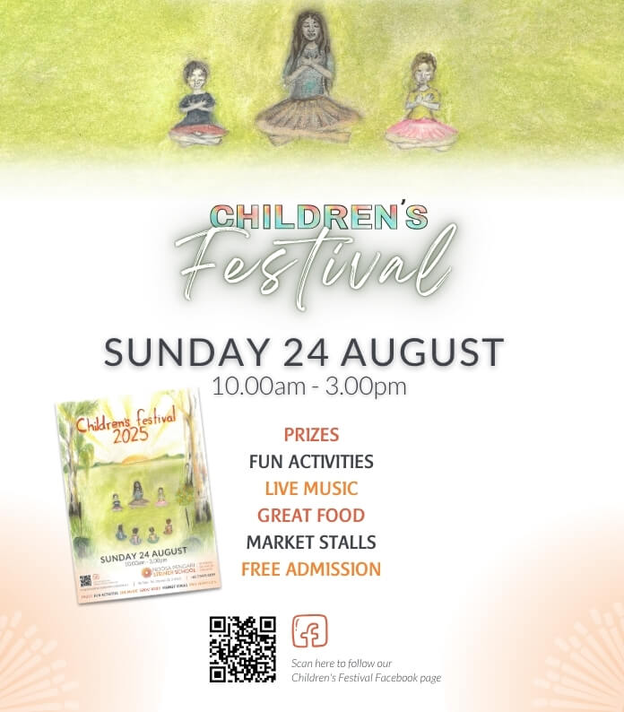 illustration of teacher with children circled around them for our Children's festival
