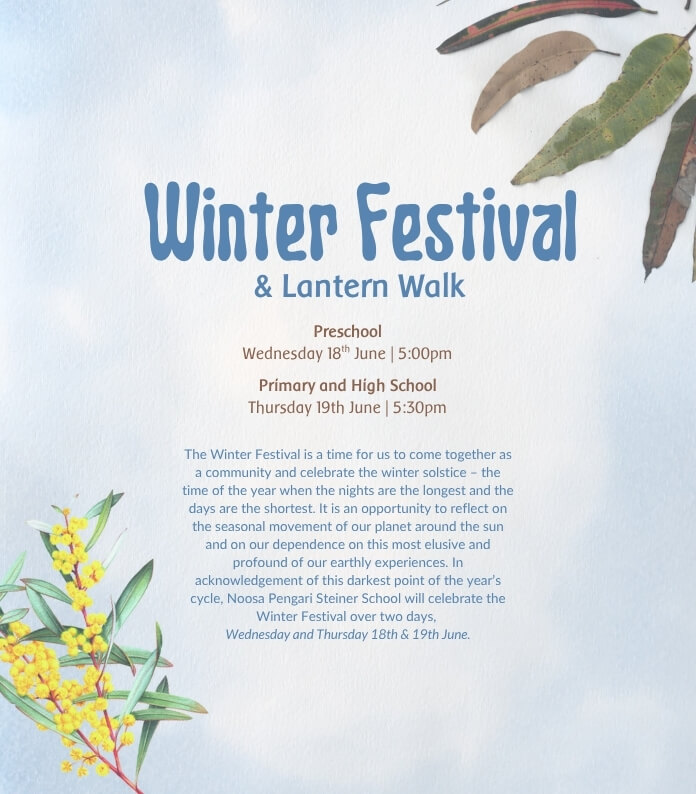 Winter Festival with leaves and flowers