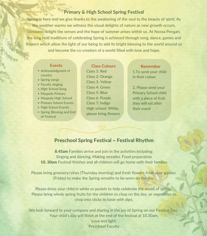 words spring festival with flowers