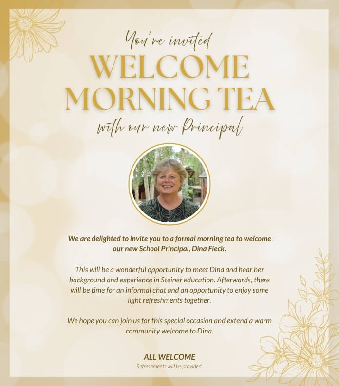 morning tea with new principal