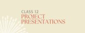 Class 12 presentations showing young lady presenting on stage